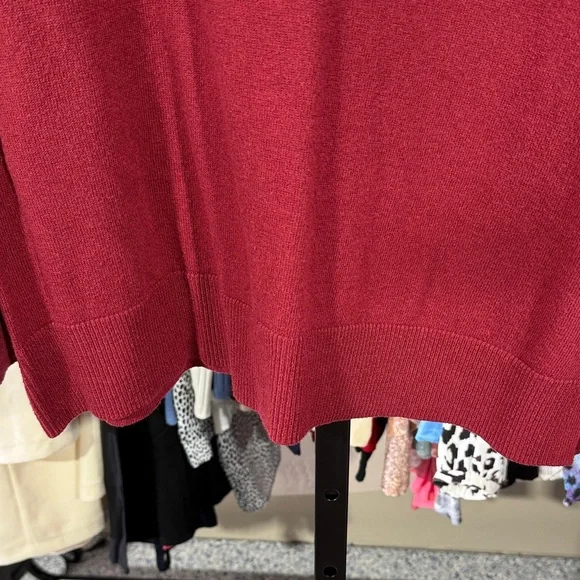 Lucky Brand Deep Red V-Neck Sweater - Picture 4 of 5